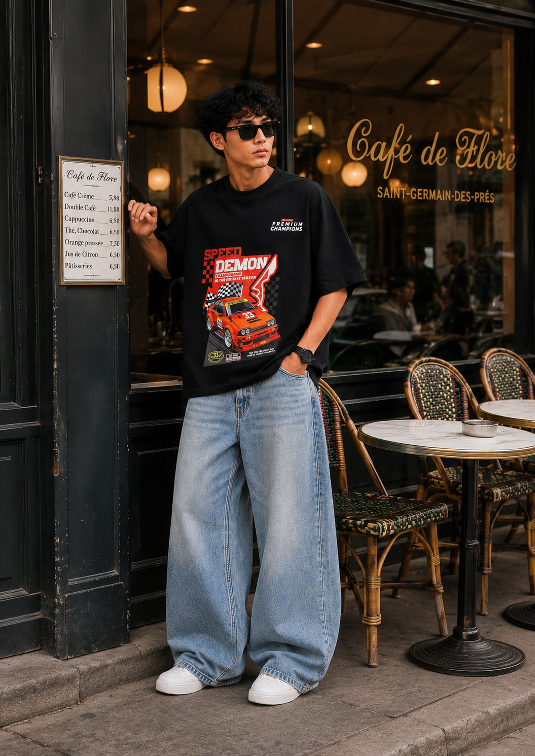 Speed Demon Oversized Drop Shoulder T-Shirt – Premium Cotton Loose Fit