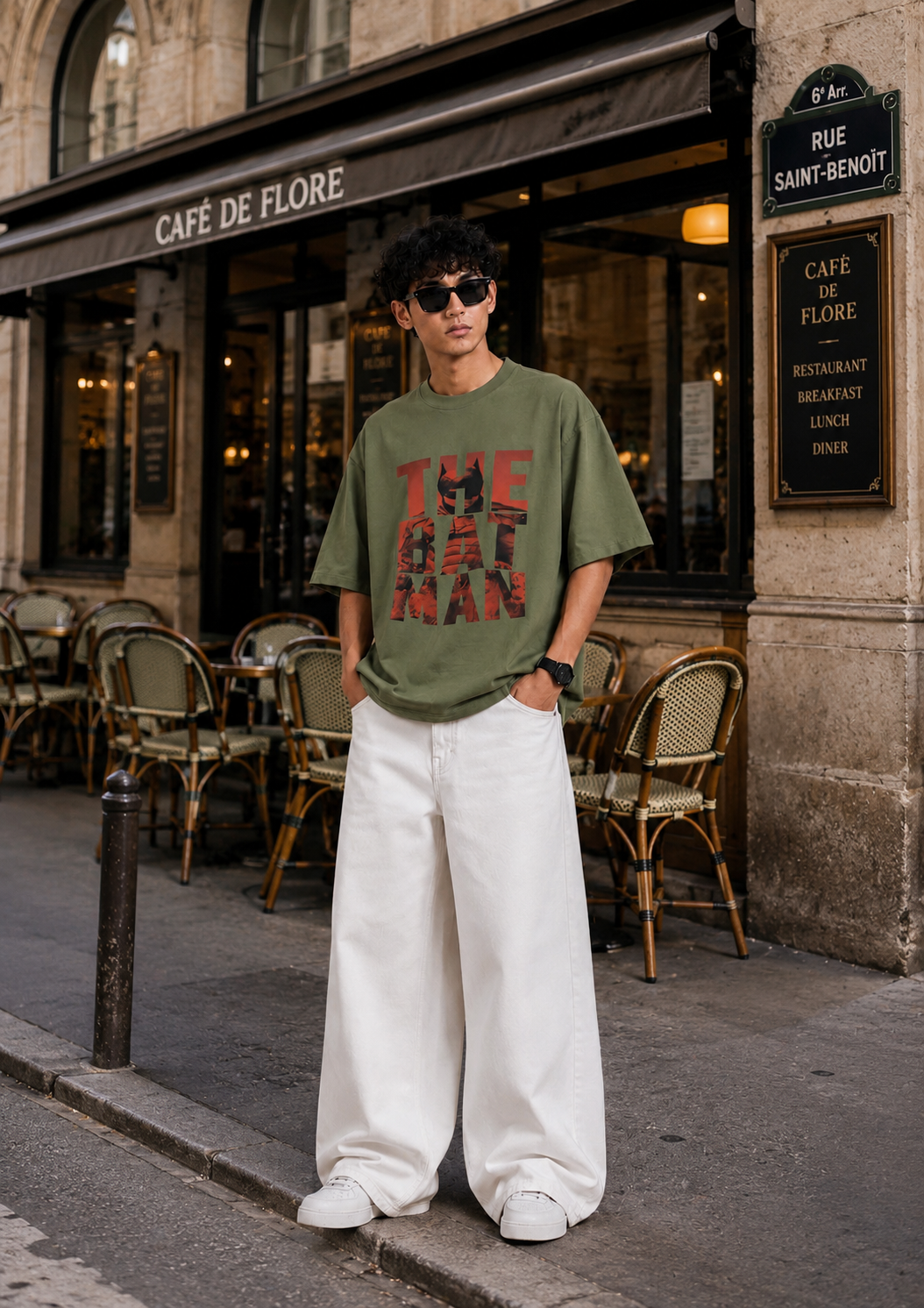 Urban Heritage Oversized Cotton Drop Shoulder T-Shirt – Olive Green
