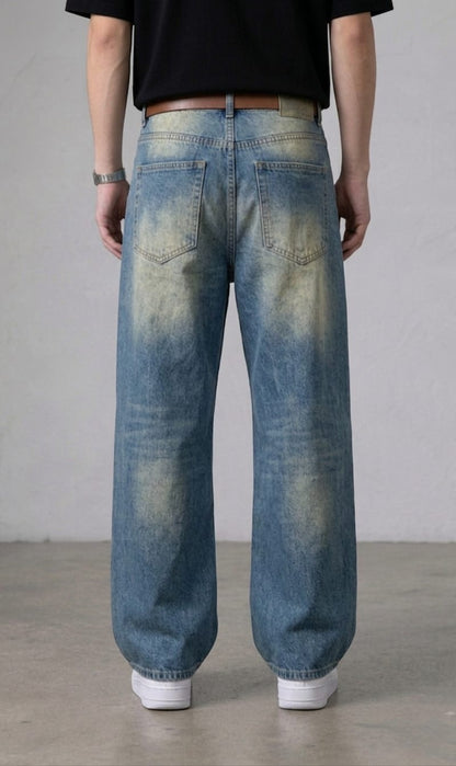 DOUBLE SHADED BLUE WIDE LEG