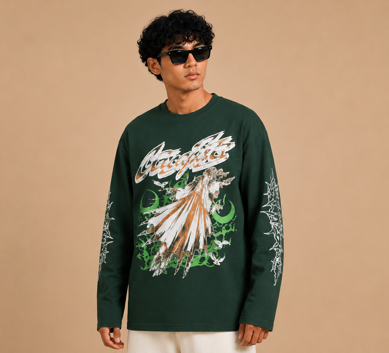 Vintage Angel Graphic Heavy Waffle Fit T-Shirt – Premium Streetwear