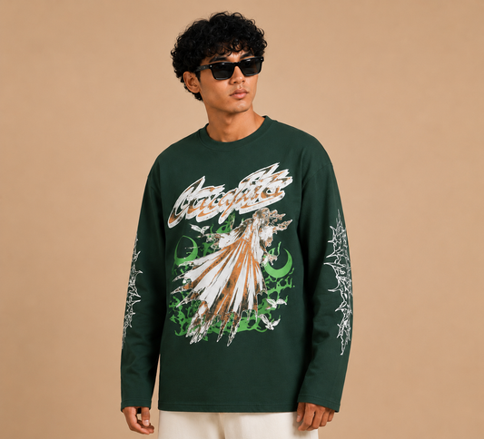 Vintage Angel Graphic Heavy Waffle Fit T-Shirt – Premium Streetwear