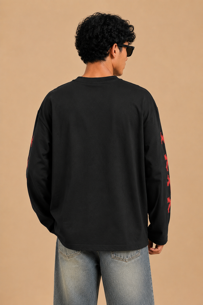 Chrome Cross Graphic Heavy Cotton Waffle Fit T-Shirt – Premium Oversized Streetwear