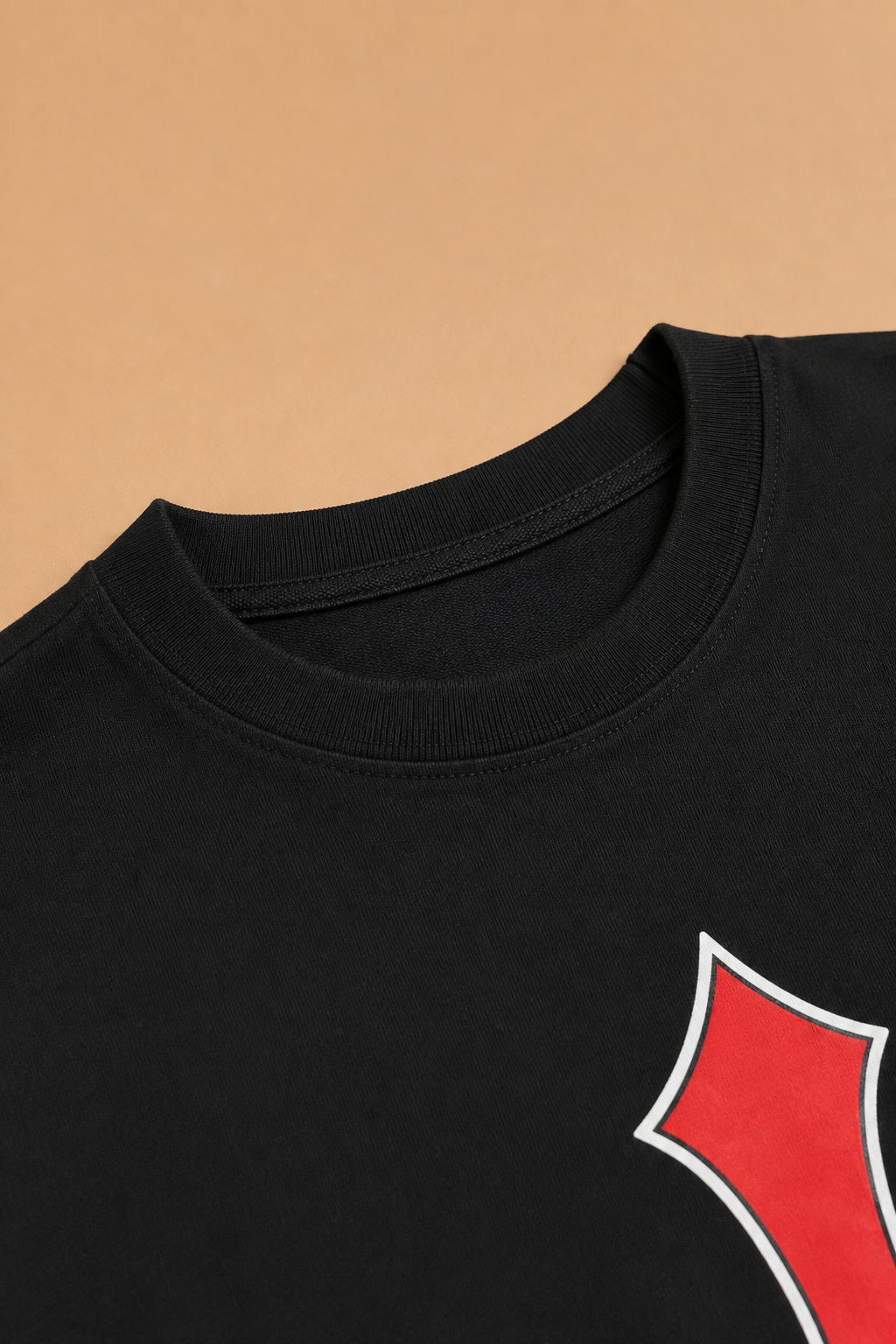 Chrome Cross Graphic Heavy Cotton Waffle Fit T-Shirt – Premium Oversized Streetwear