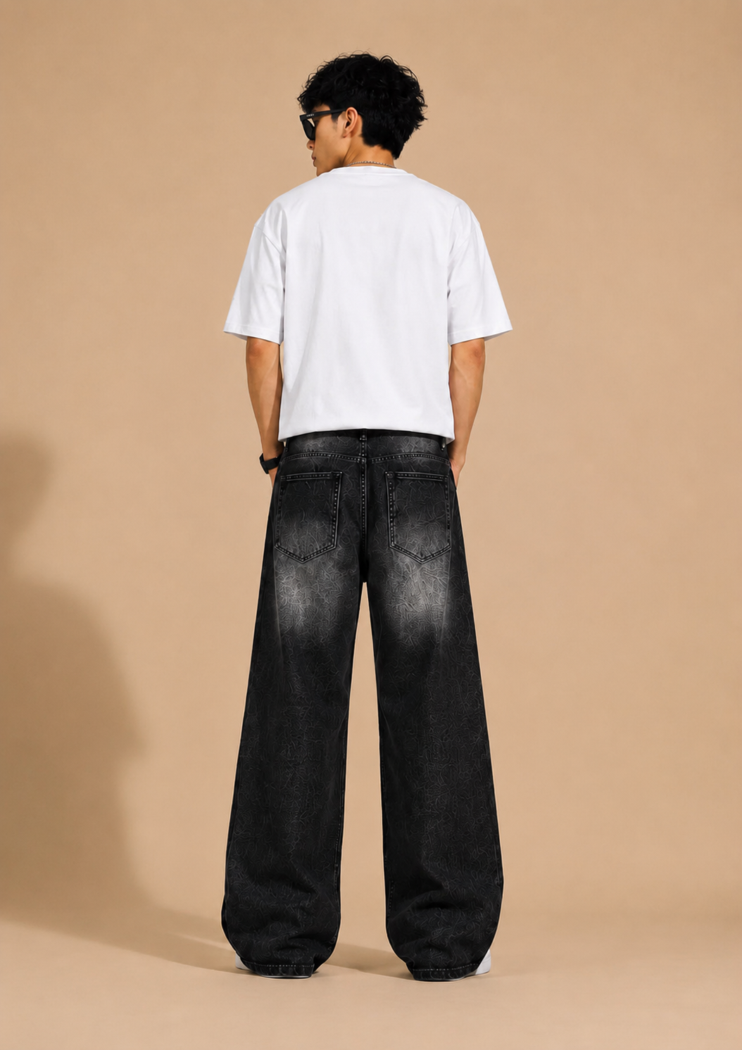 Men’s Black Wide Leg Baggy Jeans | Relaxed Fit Denim | Streetwear Fashion