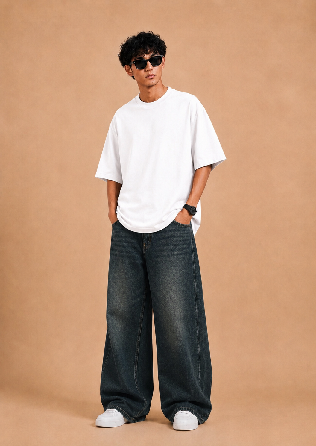 Light shade dark blue Urban Flow wide leg Jeans