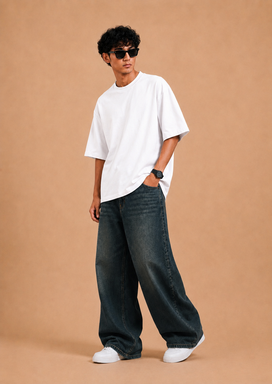 Light shade dark blue Urban Flow wide leg Jeans
