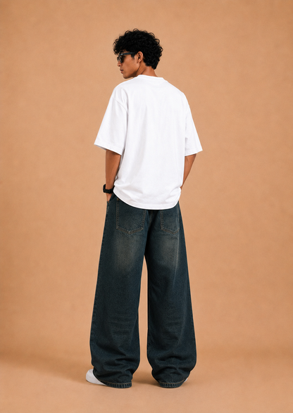 Light shade dark blue Urban Flow wide leg Jeans