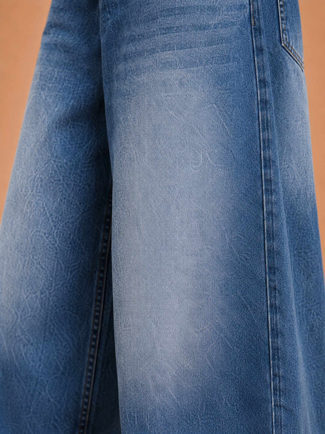 Blue Midnight Drift™ Wide-Leg Baggy Jeans